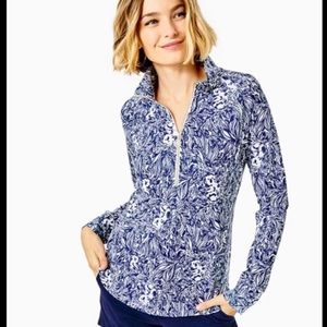 NWT Lilly Pulitzer Skipper Popover - in High Tide Navy / Gday Mate - Size M